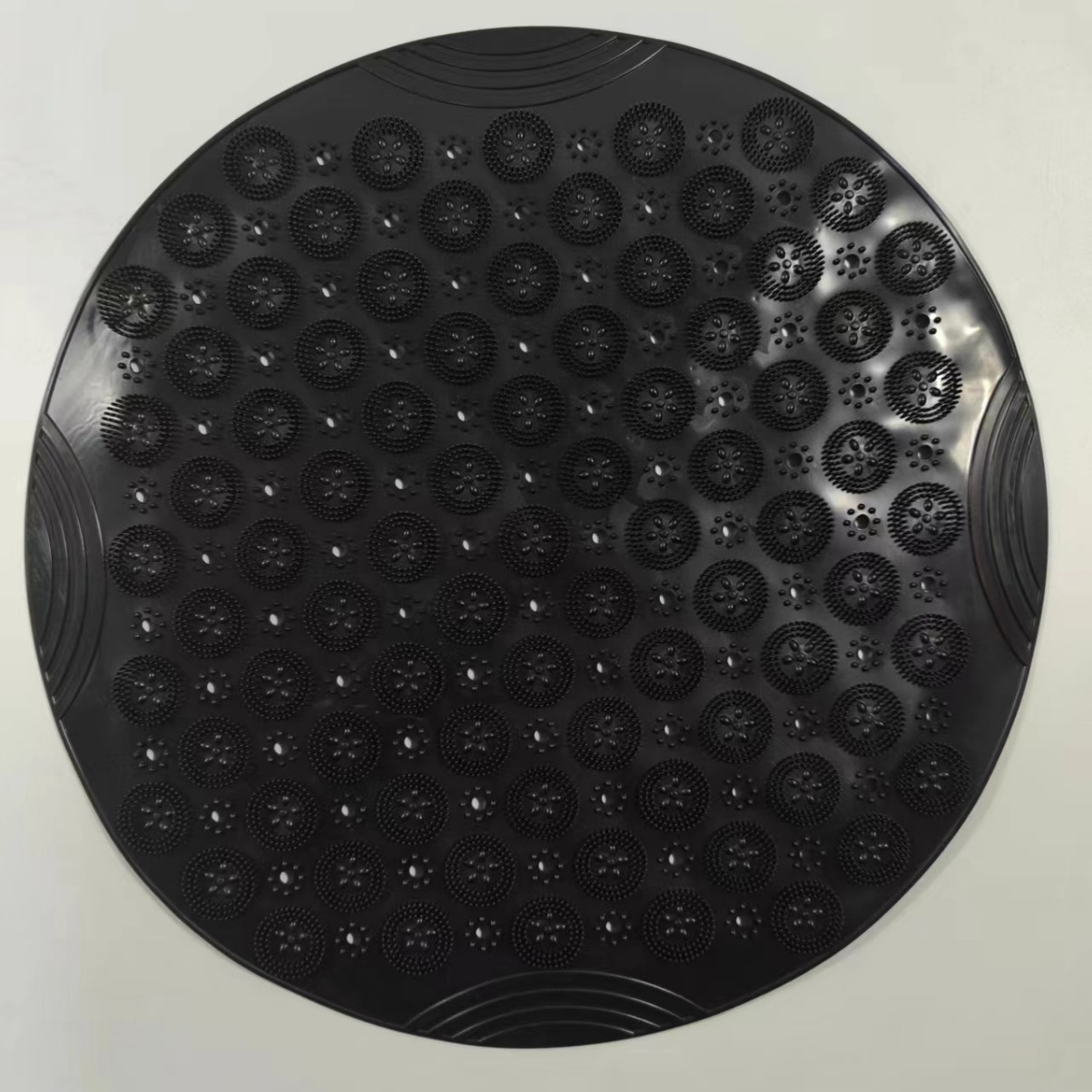 Picture of Combination of New Round Bathroom Tpr Anti-Slip Mat Series Household Shower Room Hydrophobic Quick-Drying Suction Cup Floor Mat Bathroom
