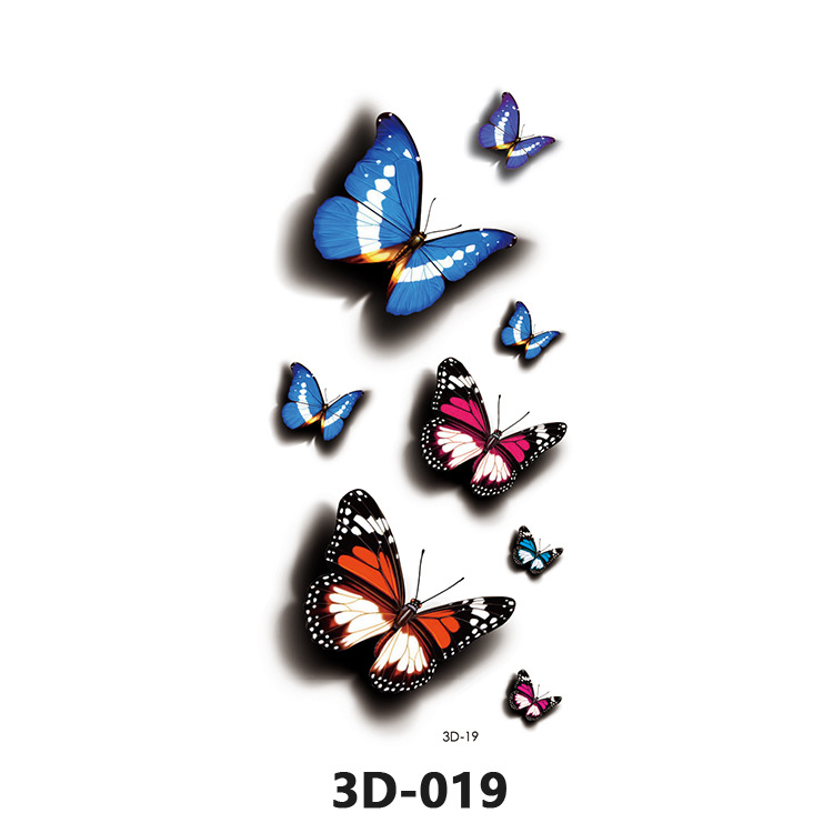 Picture of Spot Wholesale 3D Butterfly Waterproof Sweat Female Stereo Artificial Creative Temporary Stickers European and American Cross-Border Butterfly Tattoo Stickers