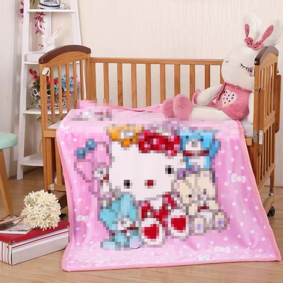 Picture of Children's Blanket Kindergarten Spring and Autumn Baby Coral Fleece Blanket Spring and Summer Single Layer Thin Blanket Office Nap