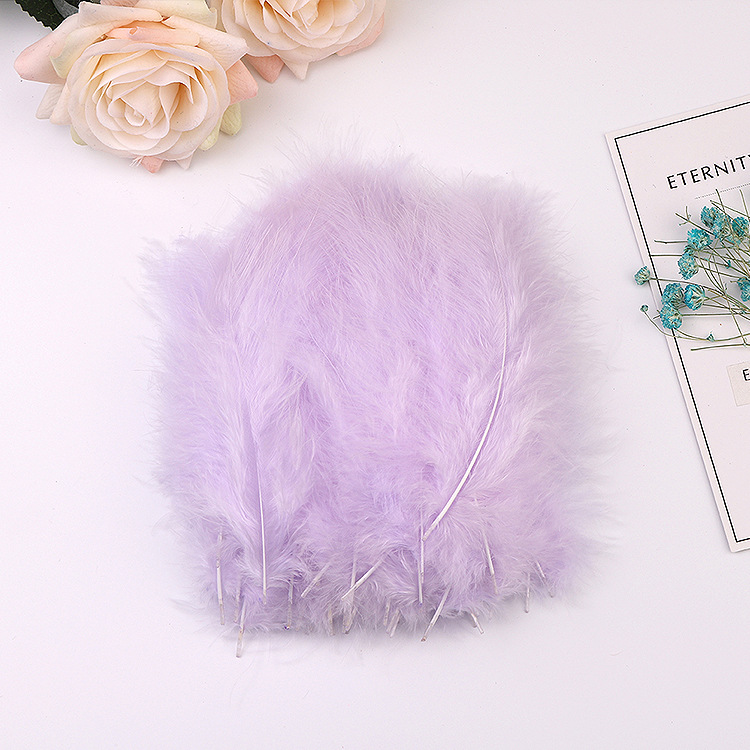 Picture of Cross-Border Wholesale Turkey Feathers Pointed Tail Velvet Feathers Colorful Feathers Dream Catcher Feathers Feather Lamp Wave Ball Feathers