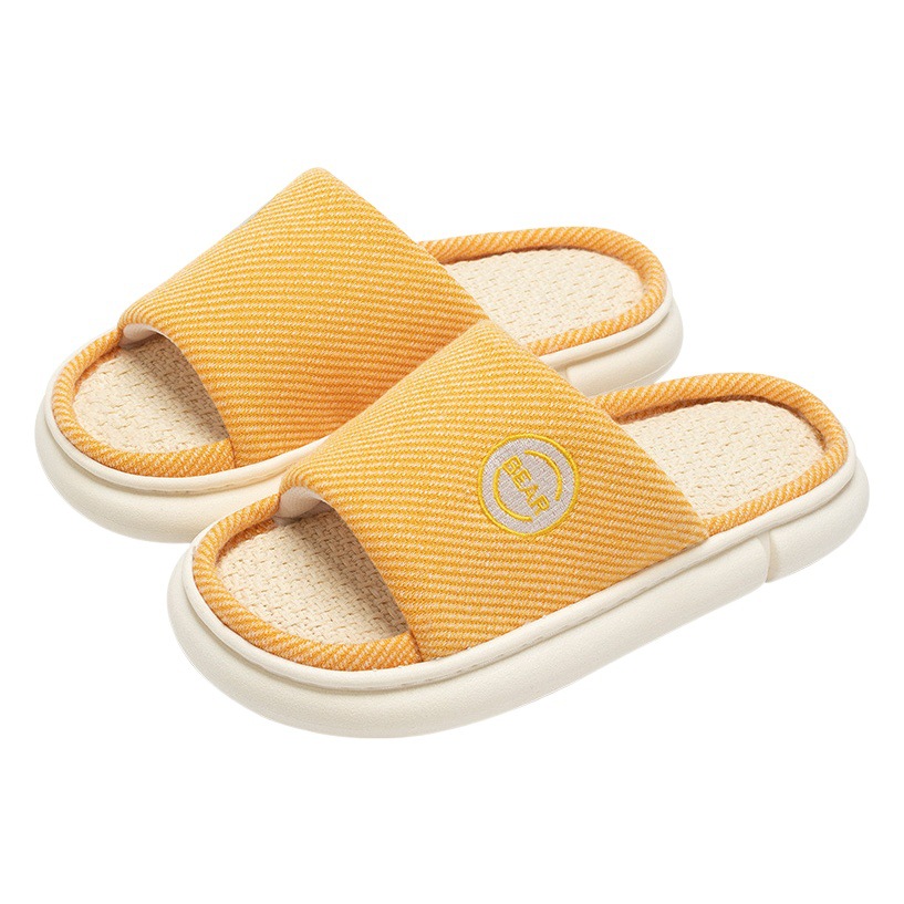 Linen Slippers Indoor Home Office Cotton and Linen Household Spring & Fall Sweat-Absorbent 2025 Four Seasons Wholesale Breathable Anti-Slip
