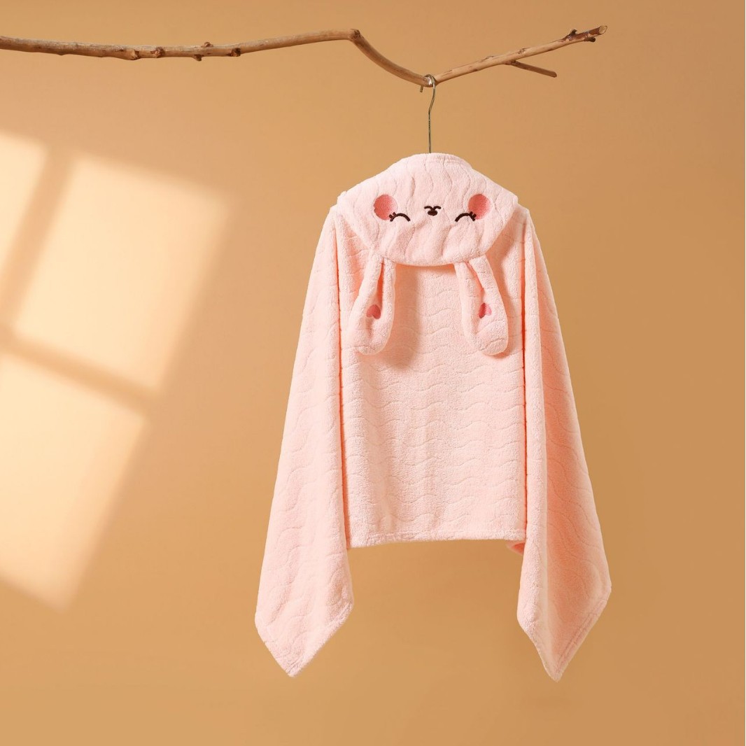 Picture of [Strictly Selected] Baby Coral Velvet Bath Towel Baby Children's Hooded Cloak Bathrobe for Children and Newborns Absorbent and Quick-Drying