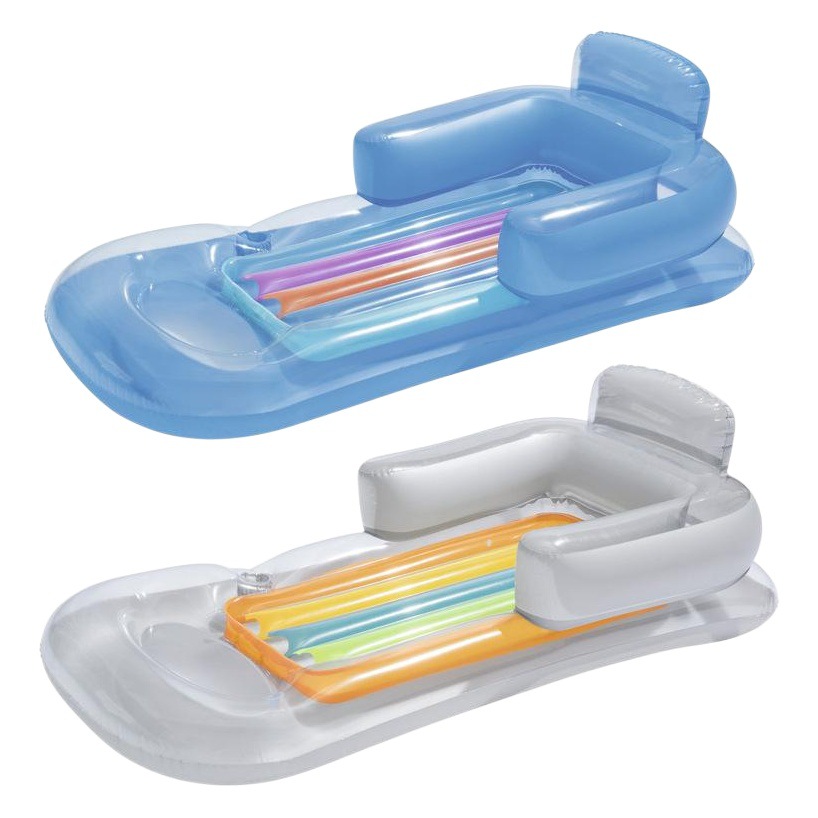 43028 single person water inflatable bed with armrest cup hole backrest luxury recliner water leisure chair adult floating row
