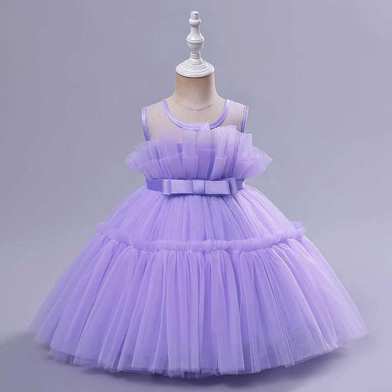 Picture of Children's Dress Cross-Border Foreign Trade Girls Sleeveless Festival Performance Dress Birthday Party Tutu Princess Dress