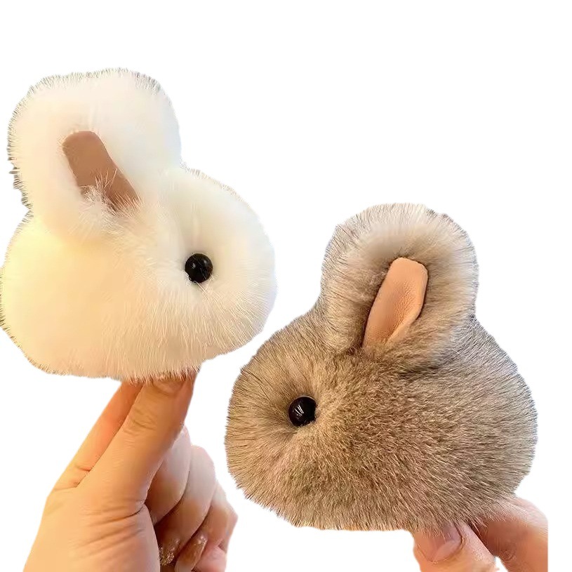 Faux mink fur pendant high-looking mini rabbit bag pendant no lint ins cute car keychain