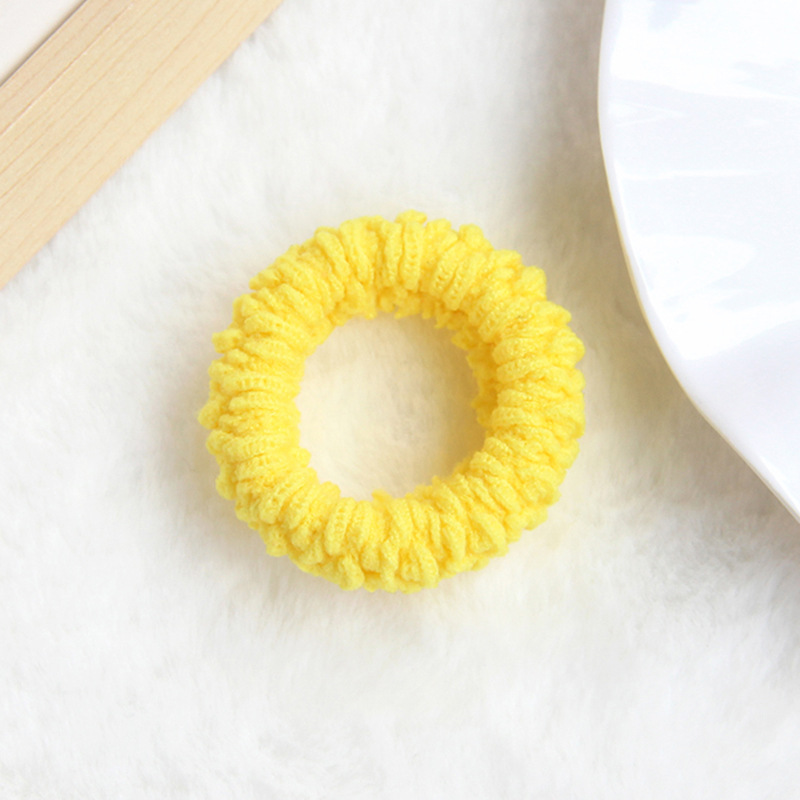 Picture of THICK THICK high elastic towel ring color seamless hair ring ponytail hair rope hair rope does not hurt hair rubber band for women