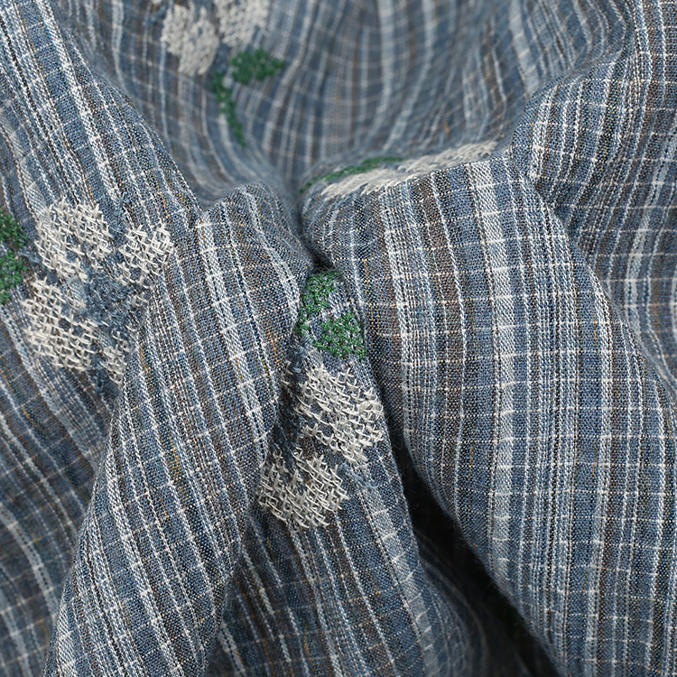Picture of Factory supply cotton fabric micro elastic plain embroidered fabric garment tablecloth bag handmade fabric