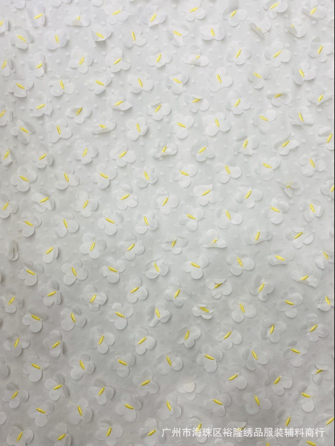 New product shelves cute style dazzling butterfly pattern wave point nylon mesh embroidery factory quality in stock supply
