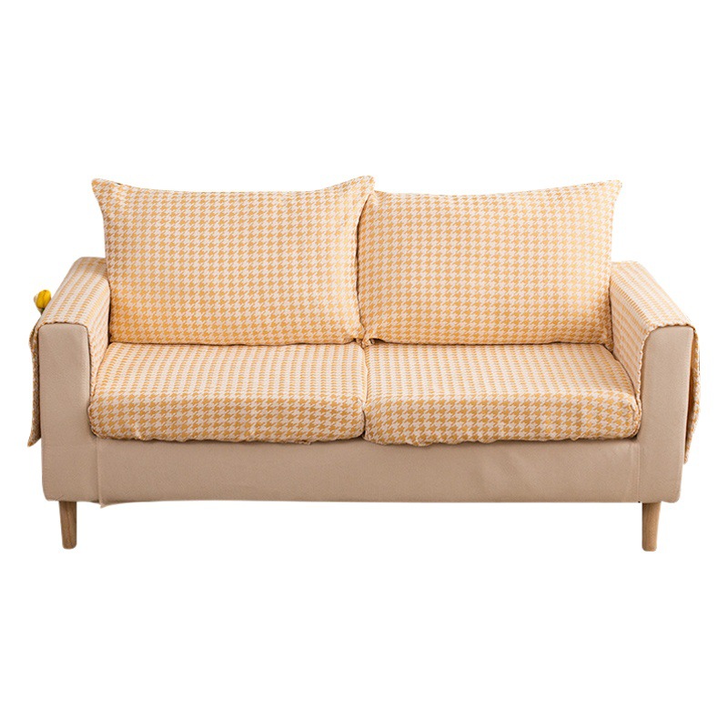Sofa Handheld Towel Houndstooth Cover Towel Storage Bag Anti-cat Grab Simple Modern Anti-slip Combination Sofa Armrest Dustproof