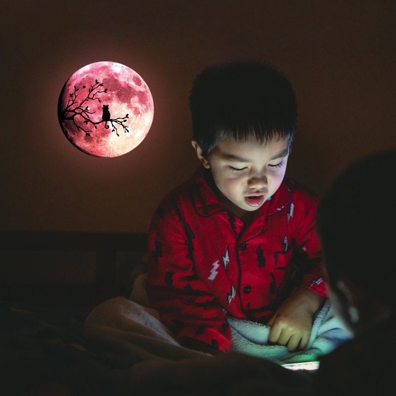 Cross-border new 30mm luminous film Moon PVC wall stickers Y0049 luminous stickers fluorescent luminous stickers a generation of hair