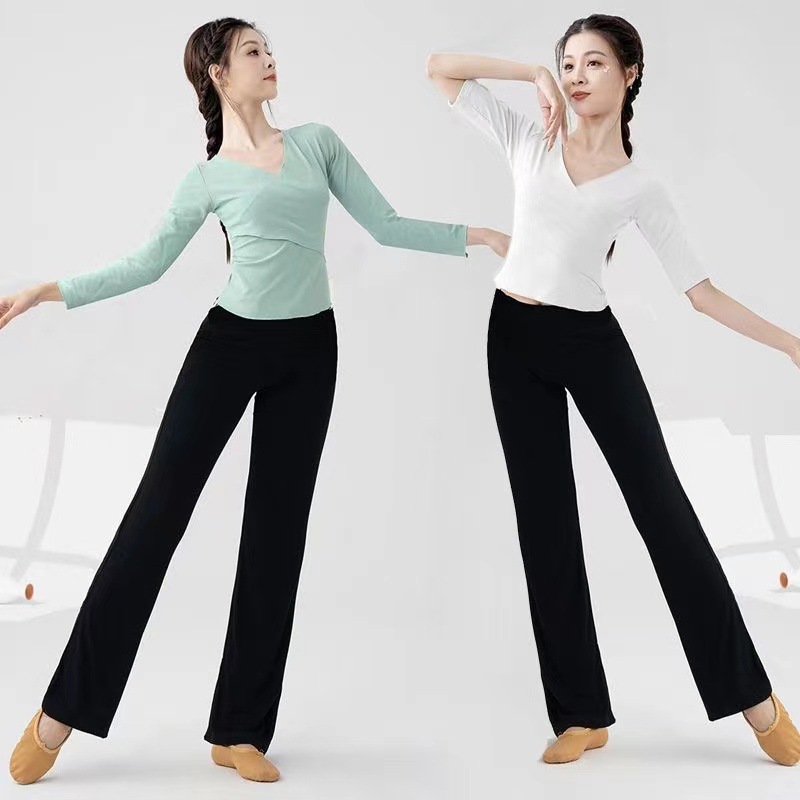 Picture of Dancing Clothing Modern Practice Top Women's Chinese Classical Dance Dancing Clothing Adult Slim-fit Temperament Long-sleeved suit