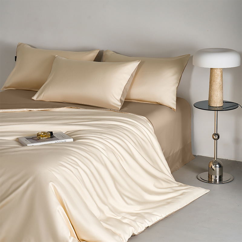 Picture of 120 cotton four-piece set 100 cotton quilt cover sheets high sense Xinjiang long staple cotton bedding