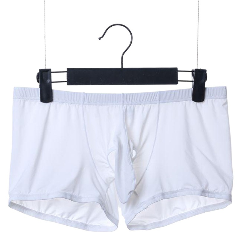 Neiyiku Men's Ice Silk Elephant Nose Sexy JJ Convex Egg Grab Egg Separated Boxer Panties