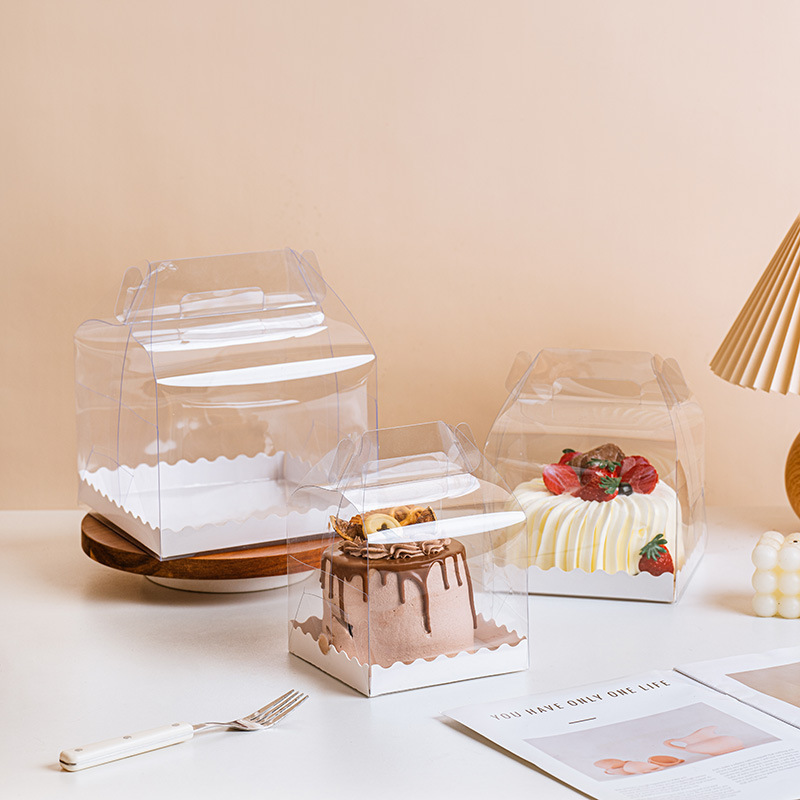 3 inch 4 inch 5 inch 6 inch birthday transparent cake box portable 5 inch 6 inch small 4 inch cake packaging box height