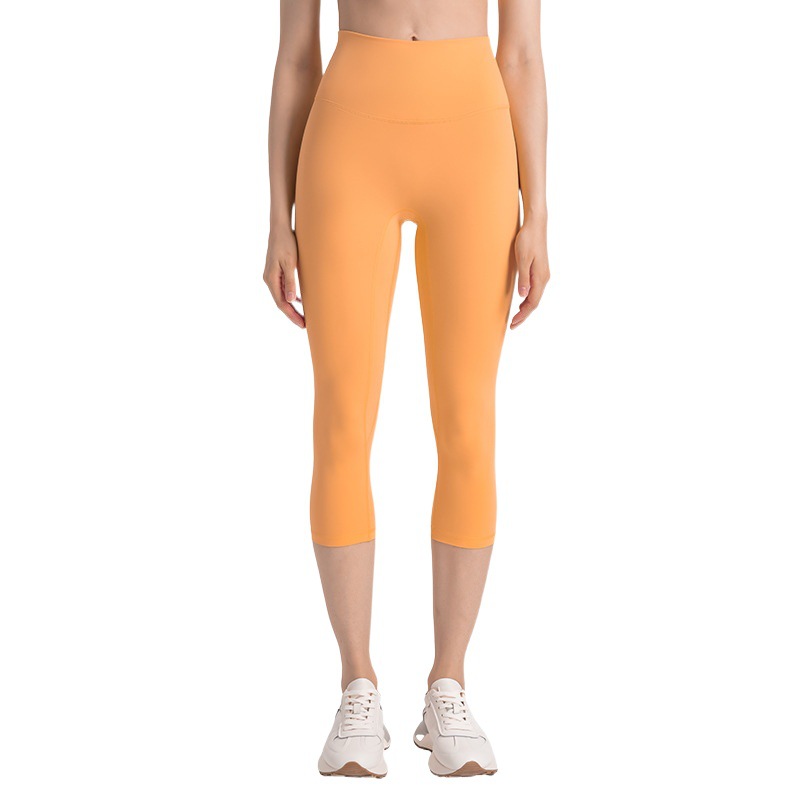 Picture of Spring and summer double-sided sanding naked feeling new no embarrassment line yoga pants running sports fitness cropped pants DL065