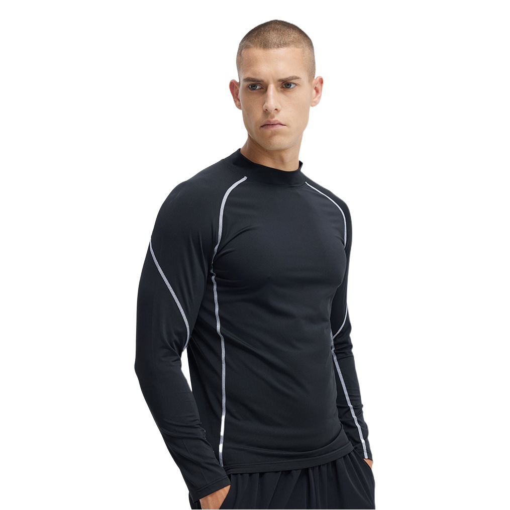 Fitness Clothing Men's Coach Training Sports Moisture-Wicking Quick-Drying Clothing Spring and Autum Elastic Fitness Long-Sleeved Versatile
