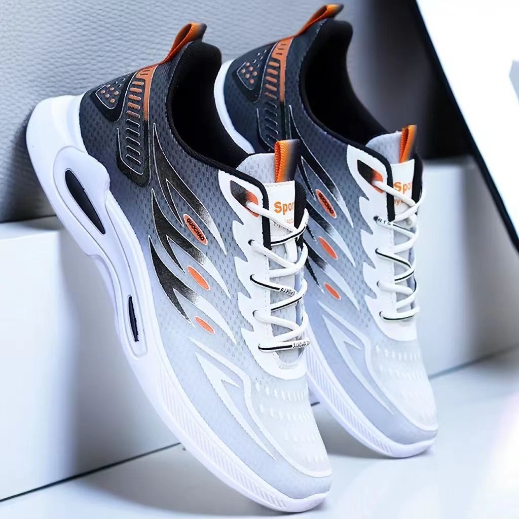 Picture of Autumn Men's Shoes 2025 New Fashion Trendy Fly-Knit Breathable Sports Casual Shoes Student Soft-Soled Comfortable Running Shoes