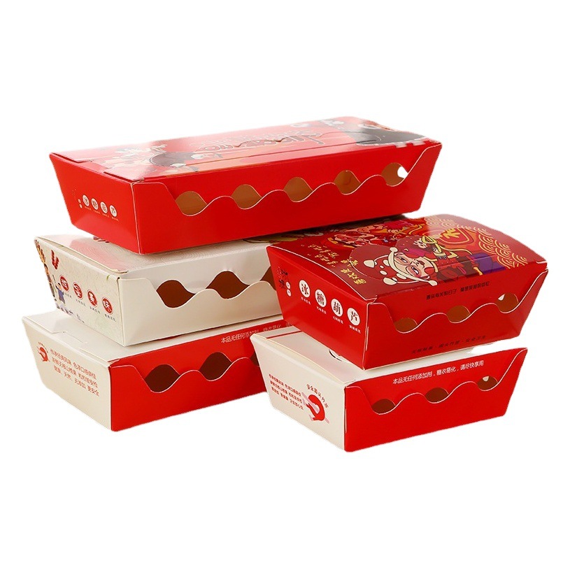 Mini string net red Sugar-Coated Berry packaging box disposable take-out Sugar-Coated Berry packaging carton 3 5 Pack