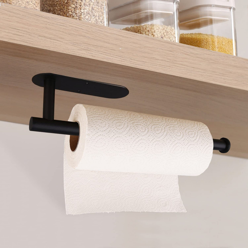 Picture of Stainless Steel Kitchen Punch-Free Nail-Free Cabinet Napkin Paper Holver Tissue Holver Preservation Film Holver Toilet Paper Holver Roll Paper Hold