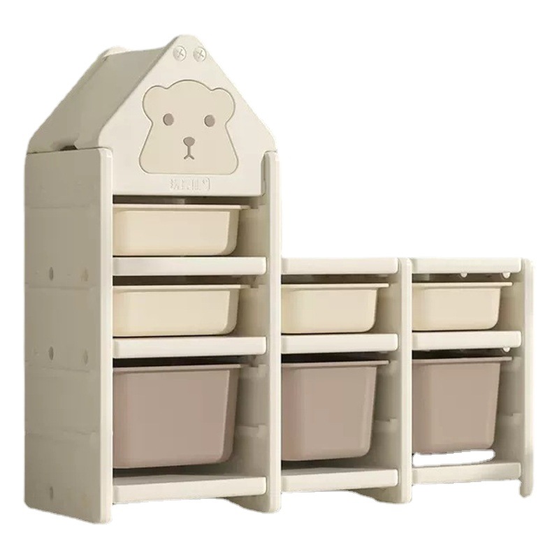 Picture of Meimei Bear Children's Toy Storage Rack Storage Cabinet Storage Rack Storage Cabinet Baby Toy Rack Finishing Cabinet Large Capacity
