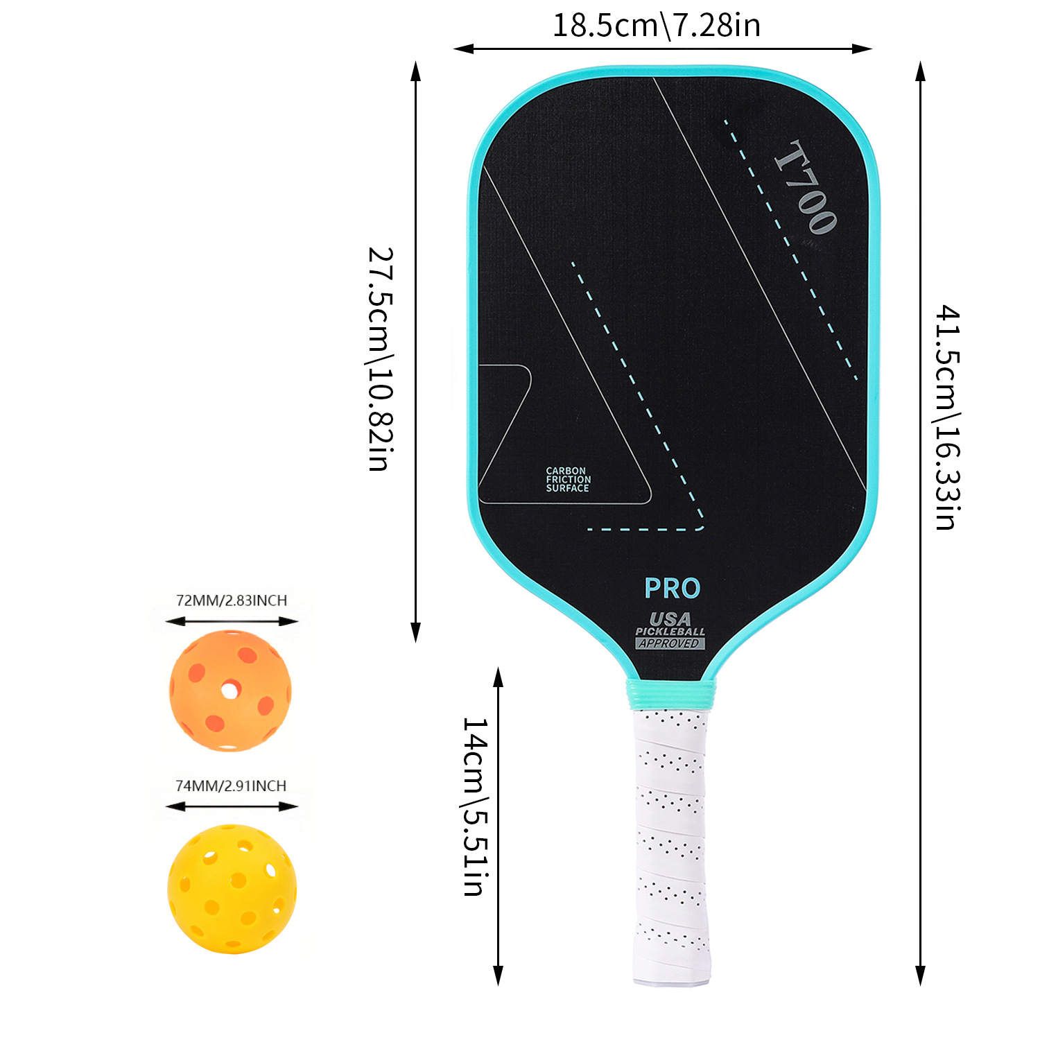 Picture of T700 Full Carbon Fiber Frosted Pick Rack Carbon Graphite Honeycomb Panel Outdoor Sports Gift Pickleball