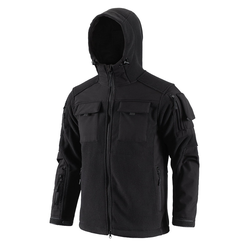 Picture of ESDY outdoor camouflage fleece jacket stitching men's jacket warm liner polar fleece jacket soft shell jacket