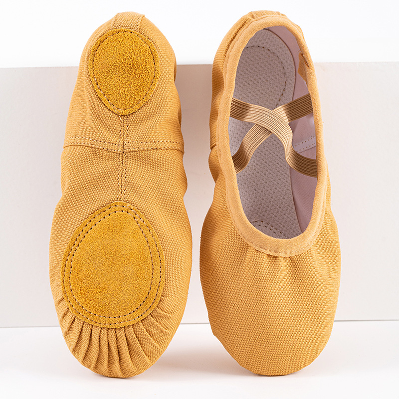 Picture of Wholesale dance shoes for boys and girls lace-free dancing shoes camel soft bottom exercise body yoga cat claw shoes Ballet
