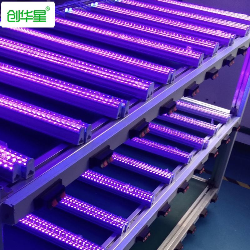 Picture of Led Purple Light Tube Ktv Bar Stage Long T5 Lamp Tube Uv Fluorescent Agent Detection Uv Sterilization Lamp Uv Lamp