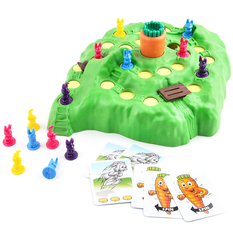 Picture of Board Game Checkers Toy Kids Adventure Trap Defend Turnip Rabbit Cross Country Fun Game Chess