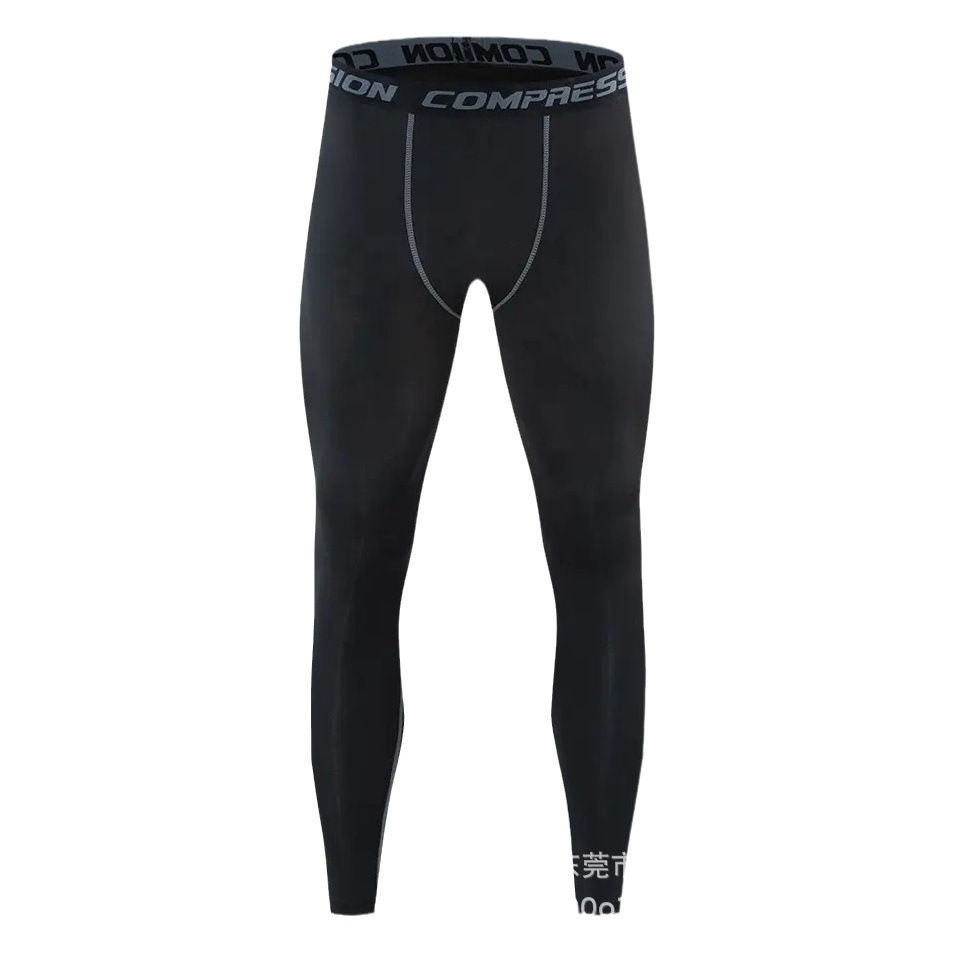 Cross-Border Men's Tight Training Pants Quick-Drying Moisture-Wicking Running Basketball Outdoor Sports Fitness Yoga Elastic