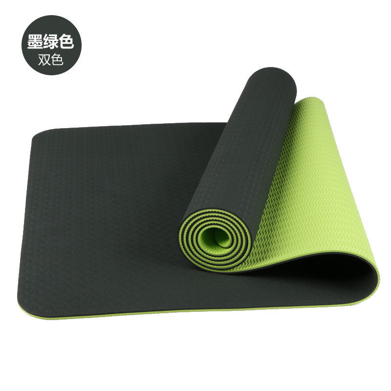 TPE Double Sided Non-Slip Odorless Thin 6mm Yoga Mat Beginner Mat Dance Mat Factory Wholesale Cross-border E-commerce