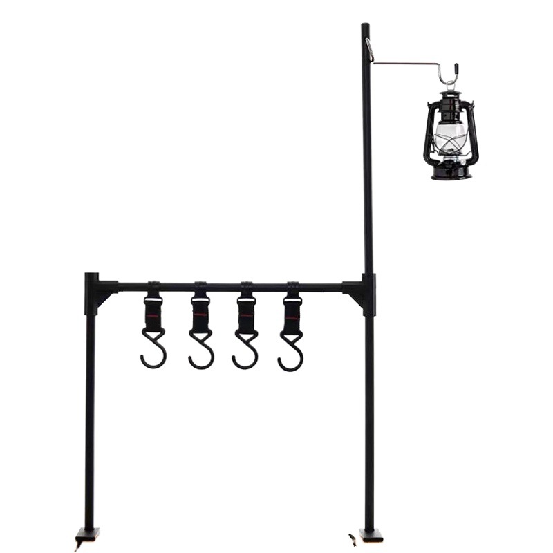 Picture of Outdoor Camping Desktop Storage Rack Aluminum Alloy Picnic Barbecue Tableware Multi-purpose Shelf Table Camping Lamp Rack