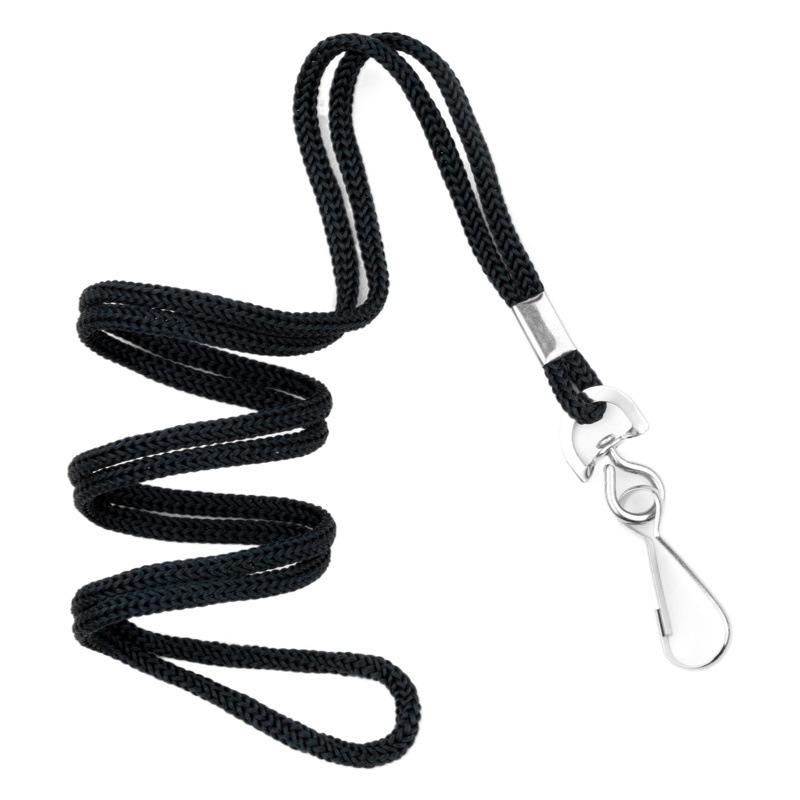 Black lanyard badge employee badge lanyard work permit rope sling student school card lanyard