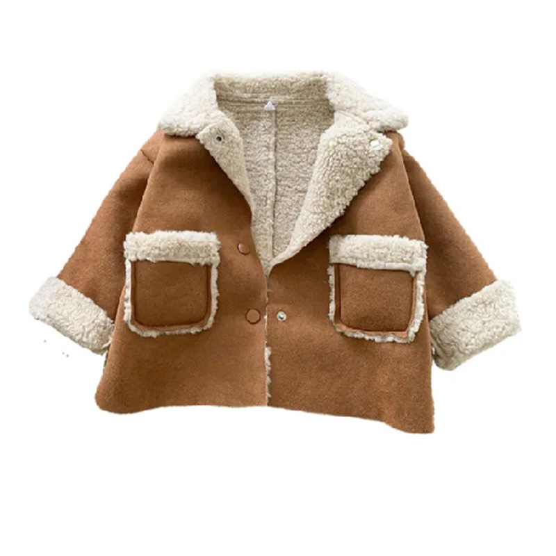 Picture of Ins Korean Style Winter fleece-lined Warm Bear Plush Cute Coat Baby's Western Style Thickened Coat Trendy Coat