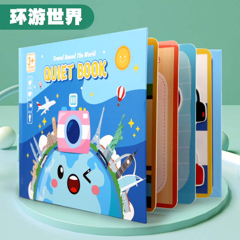 Picture of Cross-border Children's Early Education Enlightenment Quiet Paste Book Toys Handmade Material Bag Educational Toys Baby Sticker Book