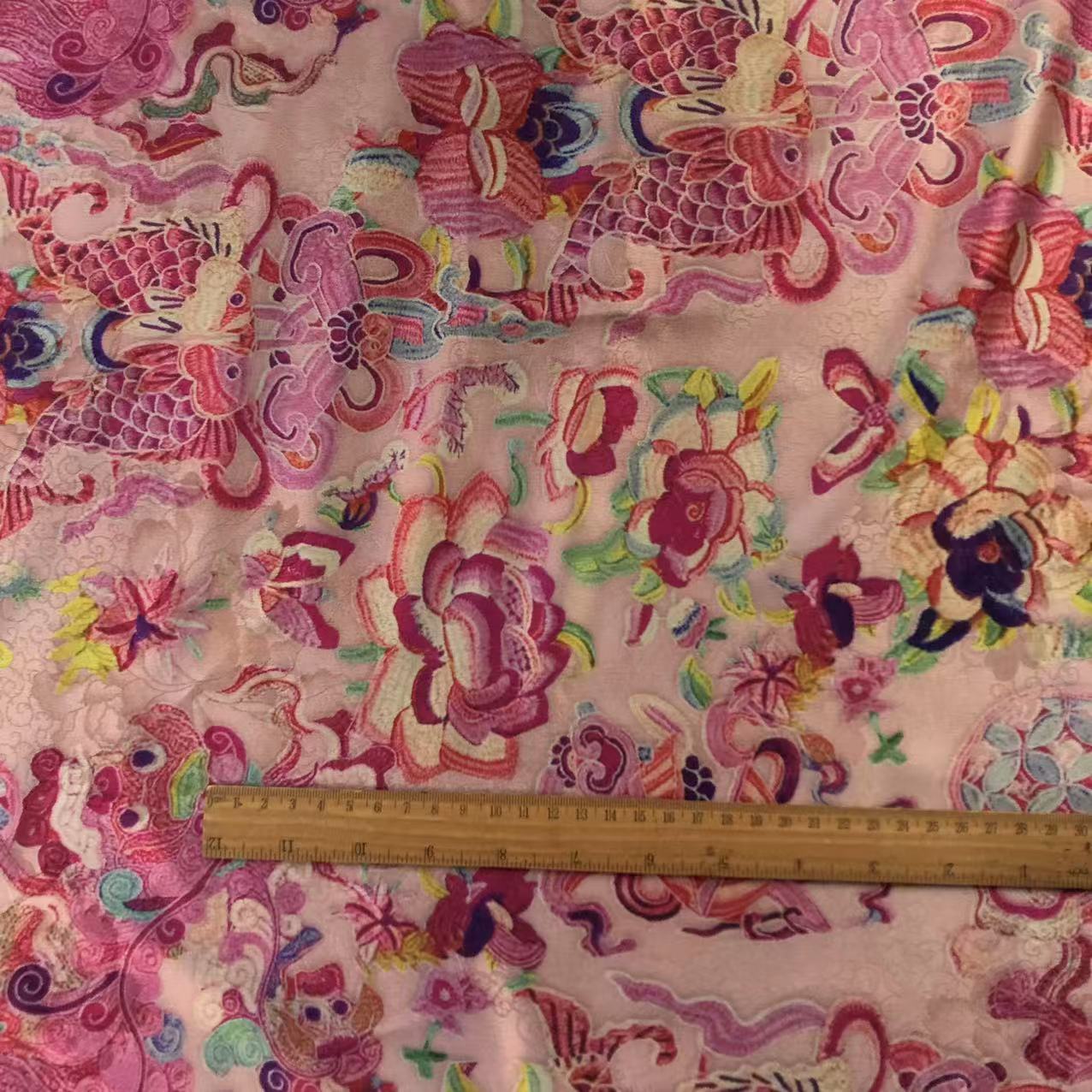 Picture of New Imitation Fragrant Cloud Yarn Double-Sided Digital Jacquard Fabric Spring and Summer Dress Cheongsam Home Wear Han Dynasty Fabric