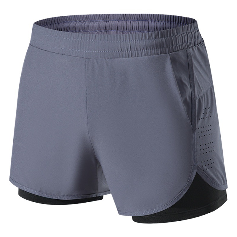 Men's Sports Shorts for Marathon, Track and Field Running, Three-Point Lining, Faux Two-Piece, Fitness Training, Quick-Drying, Breathable, Fast-Drying