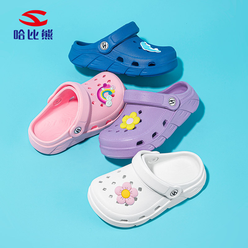 Hobbie Bear Boys Cave Shoes Sandals Summer Girls Baotou Anti-collision Beach Shoes Boys Sandals Factory Outlet