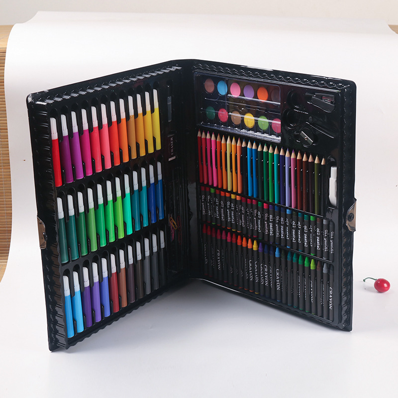 Picture of 150 brush set children's painting stationery art painting stick tools watercolor pen crayon pencil graffiti gift box