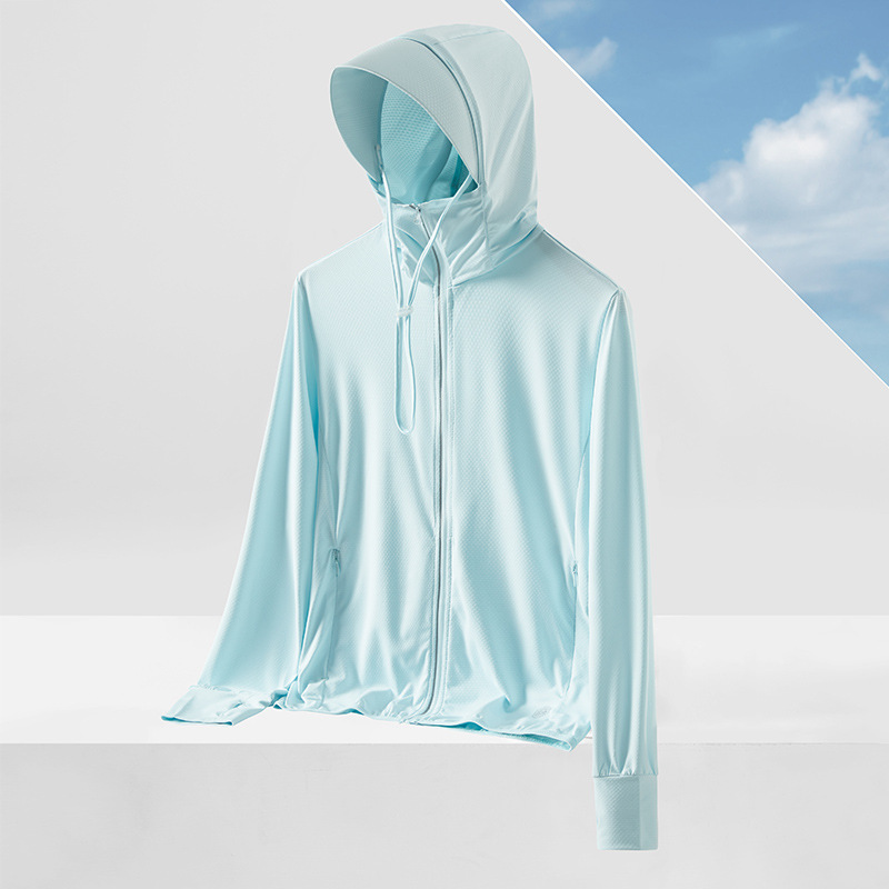 Picture of upf50 outdoor ice silk sunscreen clothing for men and women summer UV protection lightweight breathable fishing coat sunscreen clothing