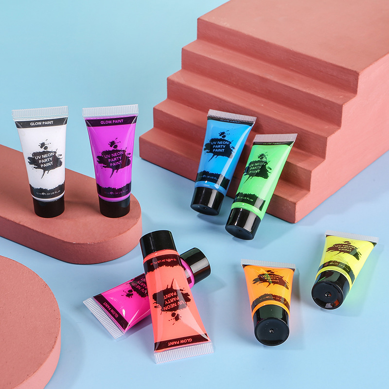 Picture of Cross-border water-based fluorescent face paint fluorescent paint hand-painted paint Halloween face painting diy paint wholesale