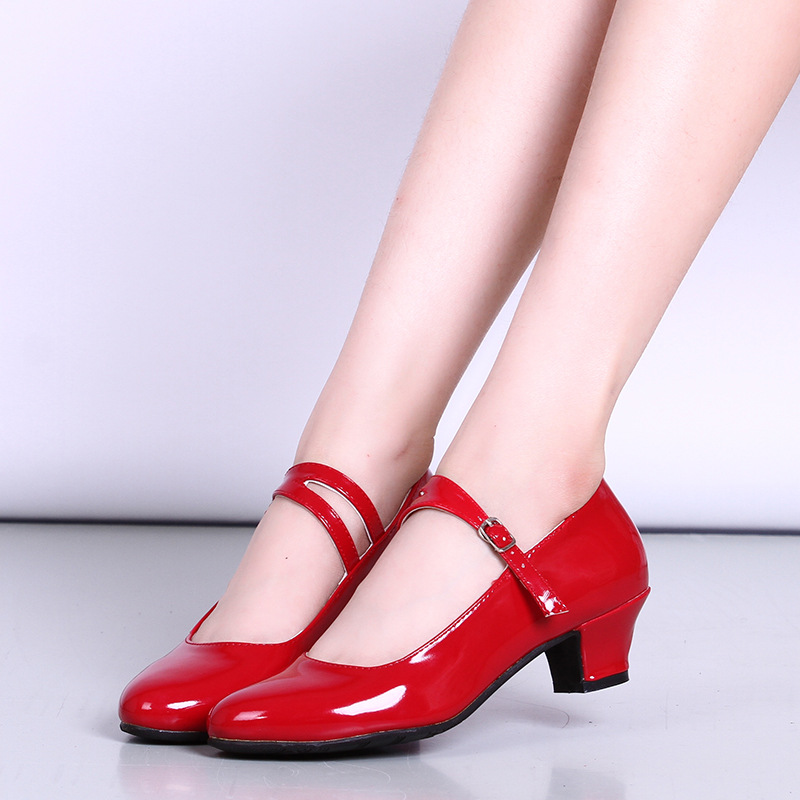 Picture of Manufacturers new dance shoes low heel dance shoes women square dance shoes Latin dance shoes shallow mouth shoes wholesale