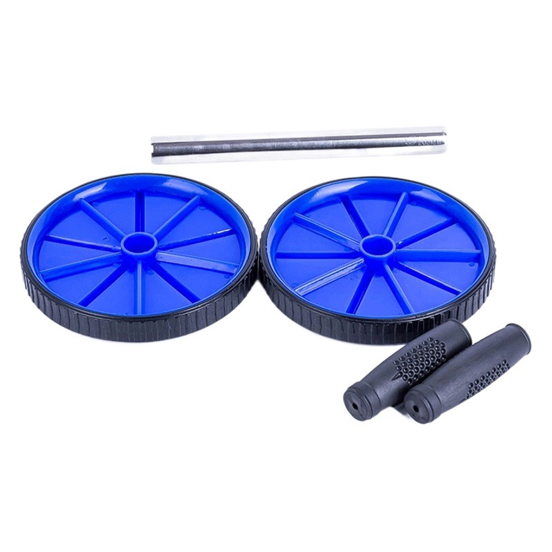 Wholesale fitness equipment household auxiliary device belly contracting artifact abdominal muscle plate genuine goods professional steel tube double-wheel abdominal wheel plate
