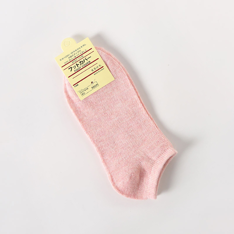 Picture of A generation of solid color cotton socks ladies boat socks shallow plus size gift women socks Zhuji socks wholesale
