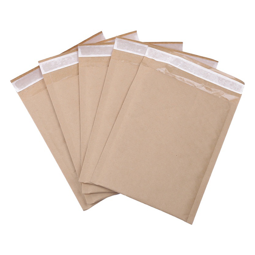 Natural color Kraft paper bubble envelope bag brown waterproof logistics packaging bag jewelry packaging bubble bag spot wholesale