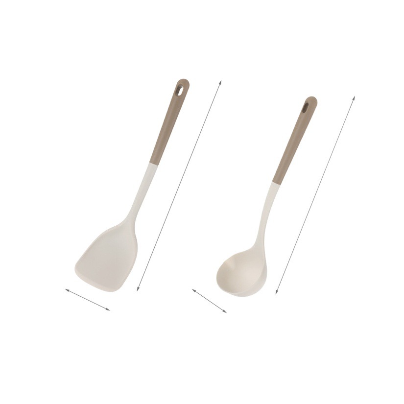 Picture of FaSoLa Household Silicone Spatula Soup Spoon Kitchen Cooking High Temperature Resistant Nylon Anti-scalding Handle Cooking Spatula Tool