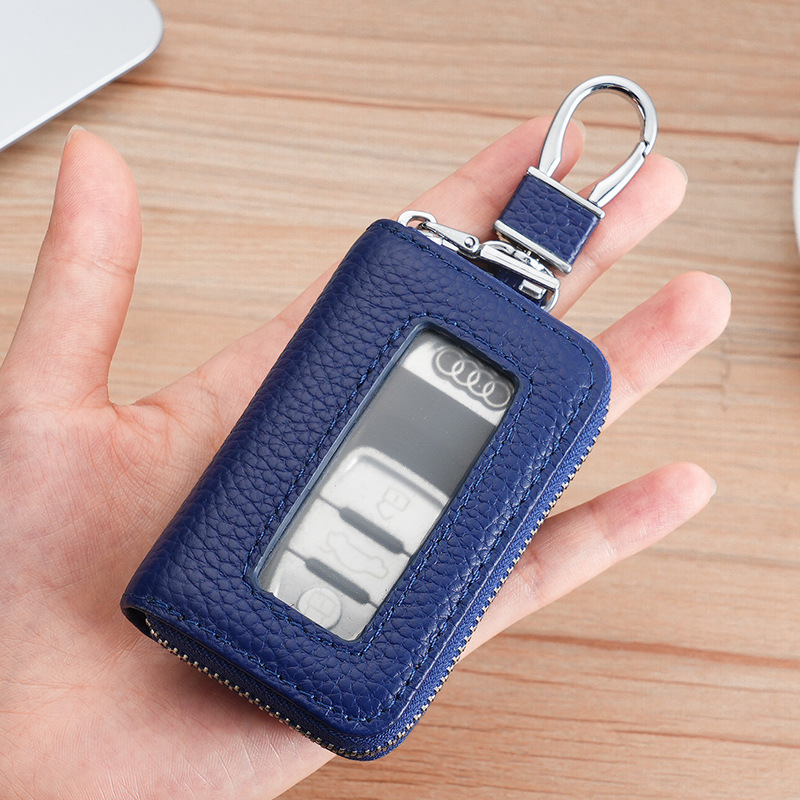 Picture of Cross-border New Real Soft Leather Car Key Case Window PU Leather Car Key Case Japanese and Korean Zipper Multi-color Explosions