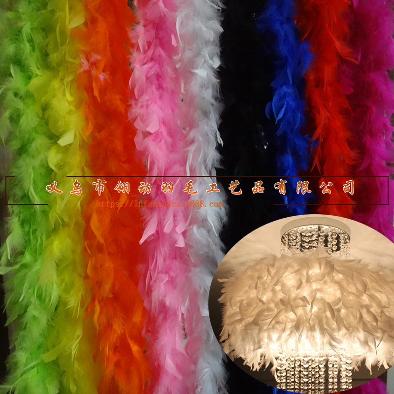 Thickened turkey feather strip encryption fire piece feather strip ostrich feather wedding decoration stage fur clothing accessories