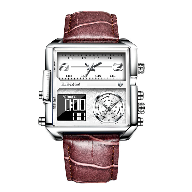 Picture of Dual Display Square Quartz Watch Men's Watch Fashion Business Personality Casual Large Dial Domestic Wristwatch Cross-border Wholesale