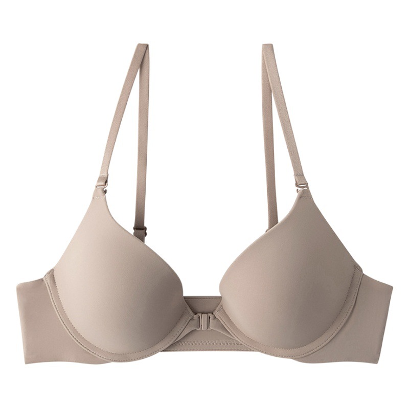 Foreign Trade Sexy Front Buckle Women's Underwear Bra Bra Small Chest Push-up Anti-sagging No Mark Summer Thin Breathable bra